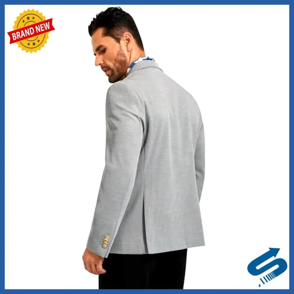 Slim Fit Double Breasted Sport Coat Blazer Peak Lapel Formal Casual
